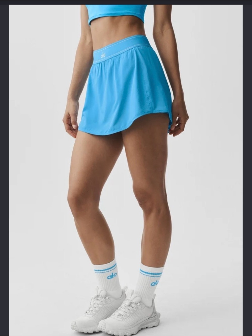 Alo Yoga match point tennis skirt built in shorts athletic blue size S